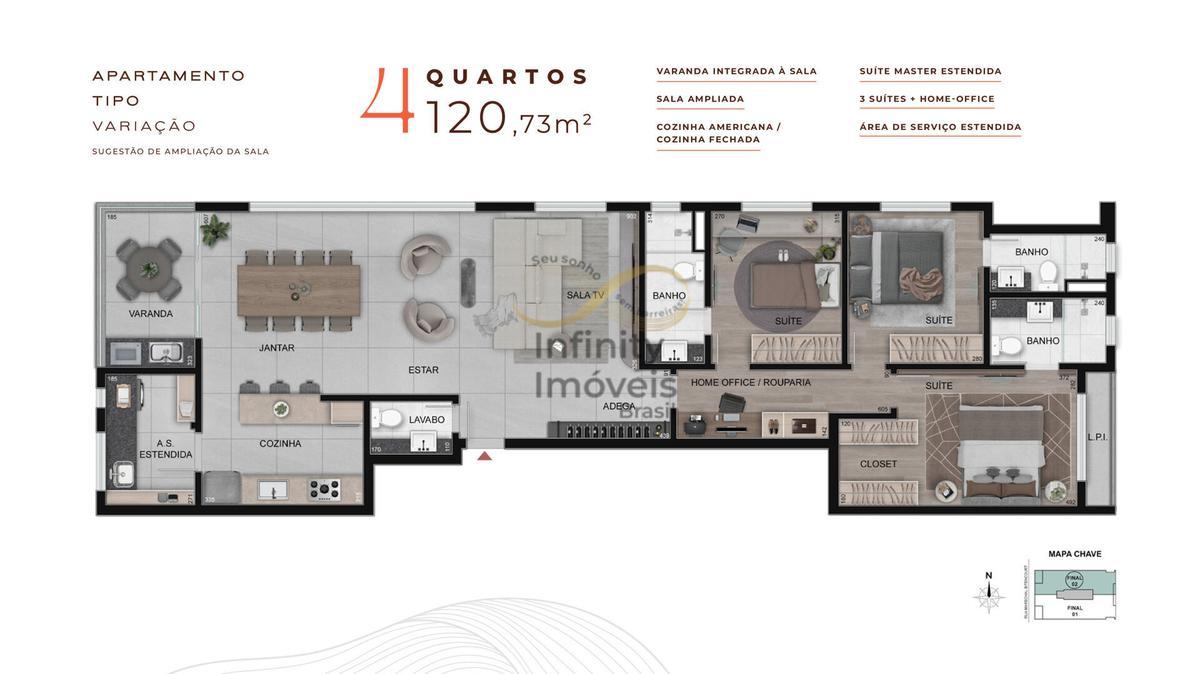 Apartamento, Gutierrez, 4 Quartos