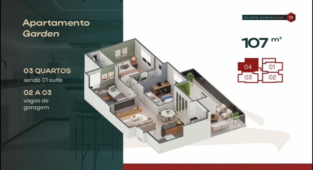 Apartamento, Coração Eucarístico, 3 Quartos, 2 Vagas, 1 Suíte