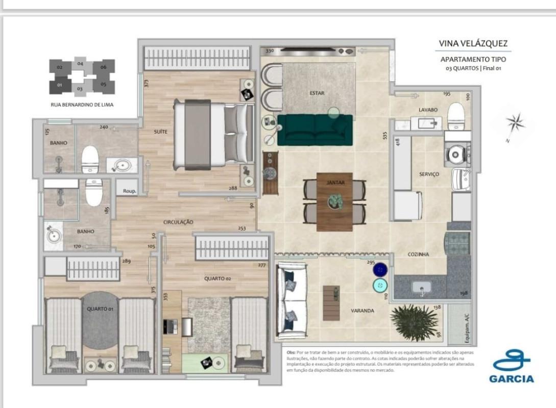 Apartamento, Gutierrez, 3 Quartos, 2 Vagas, 1 Suíte