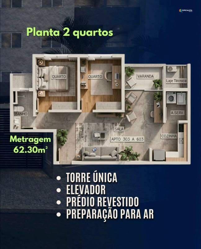 Apartamento, Nossa Senhora das Graças, 3 Quartos, 1 Vaga, 1 Suíte