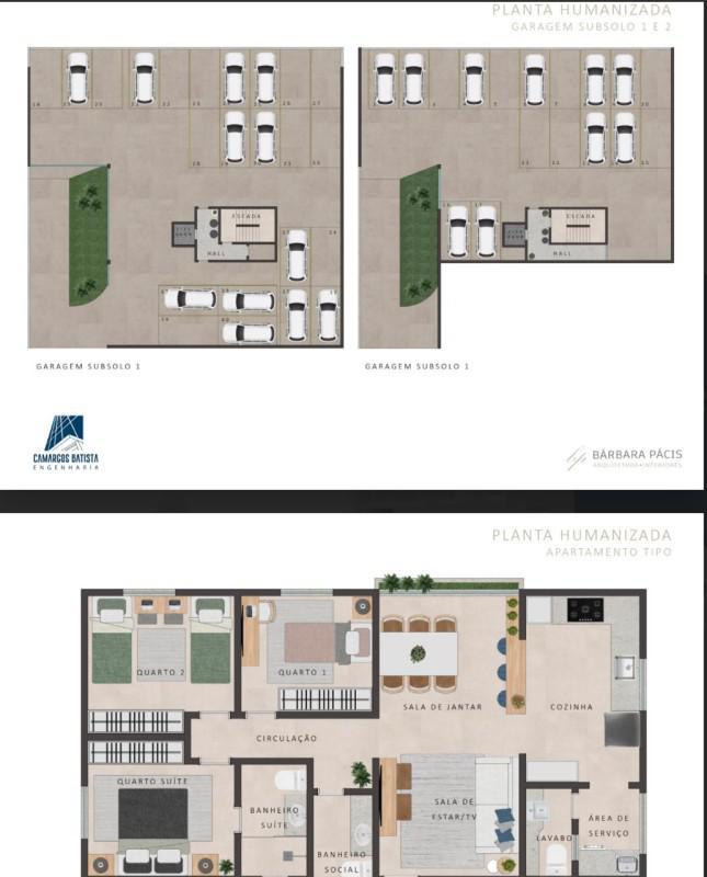 Apartamento, Barreiro, 3 Quartos, 2 Vagas, 1 Suíte