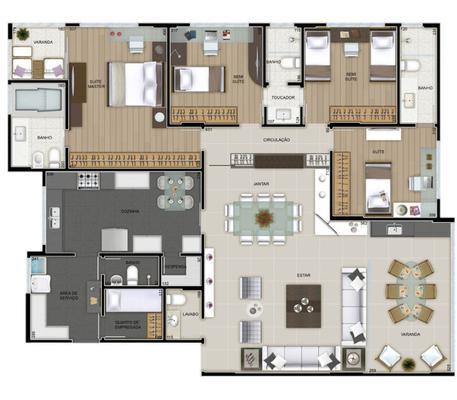 Apartamento, Carmo, 4 Quartos, 4 Vagas, 2 Suítes