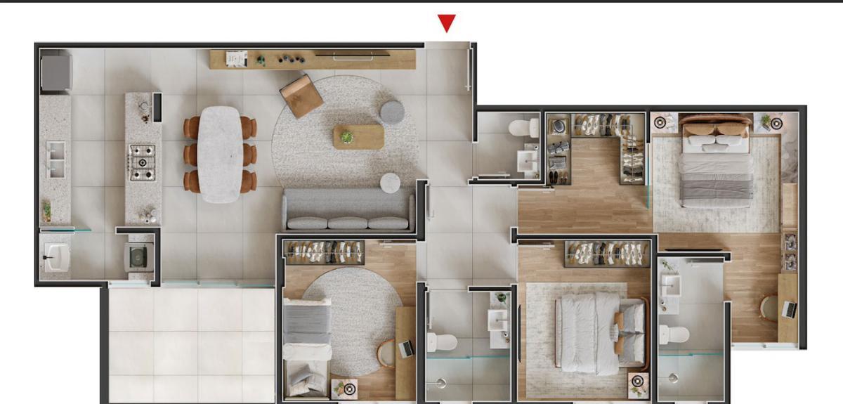 Apartamento, Santa Lúcia, 3 Quartos, 2 Vagas, 1 Suíte