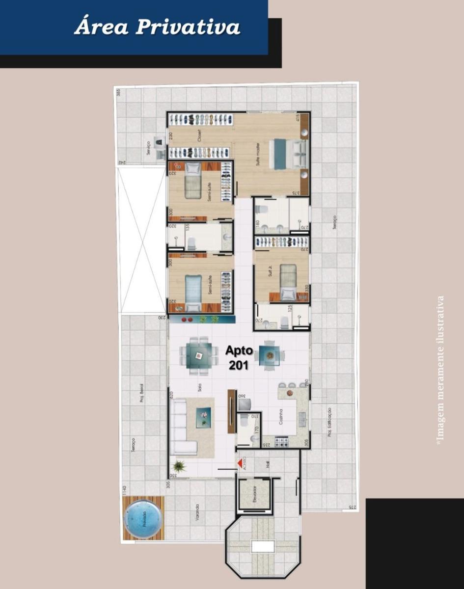 Apartamento, Jaraguá, 4 Quartos, 2 Vagas, 2 Suítes
