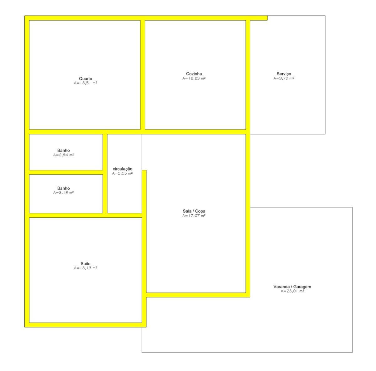 Casa, Centro, 2 Quartos, 1 Vaga, 1 Suíte