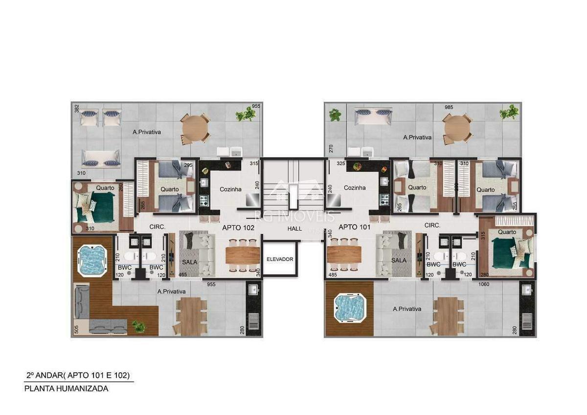 Apartamento, Araguaia, 2 Quartos, 2 Vagas, 1 Suíte