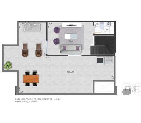 Cobertura, Buritis, 2 Quartos, 2 Vagas, 1 Suíte