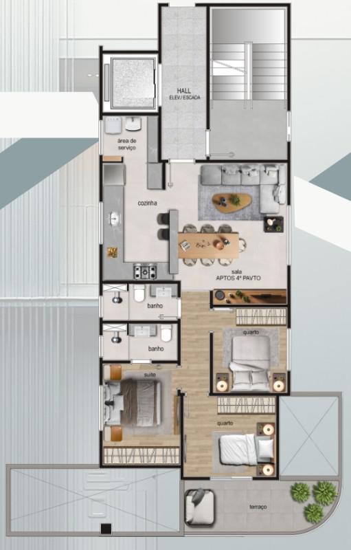 Apartamento, Prado, 3 Quartos, 2 Vagas, 1 Suíte