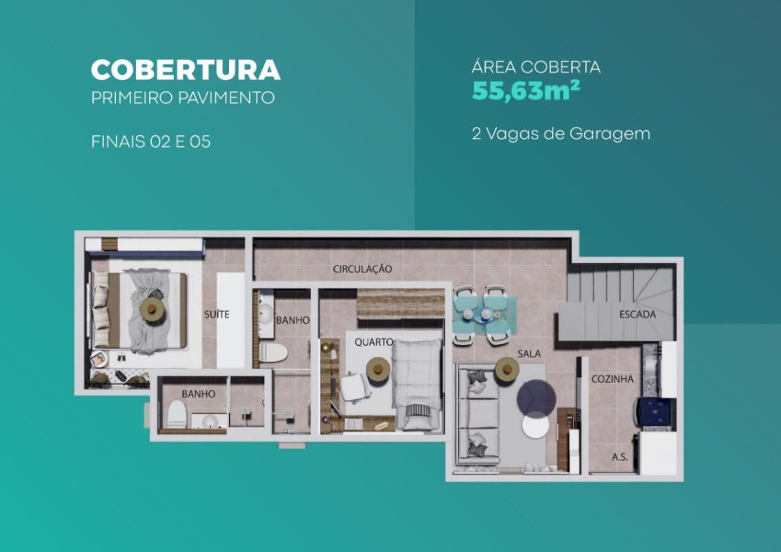Apartamento, Santa Mônica, 3 Quartos, 2 Vagas, 1 Suíte