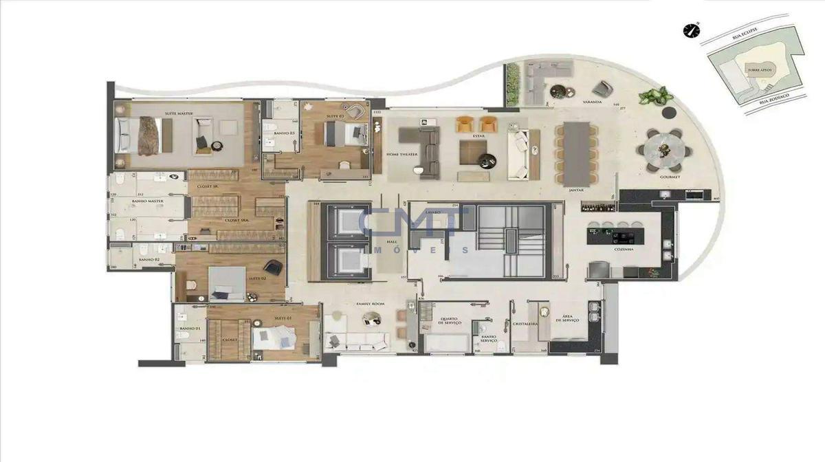 Apartamento, Santa Lúcia, 4 Quartos, 4 Vagas, 4 Suítes