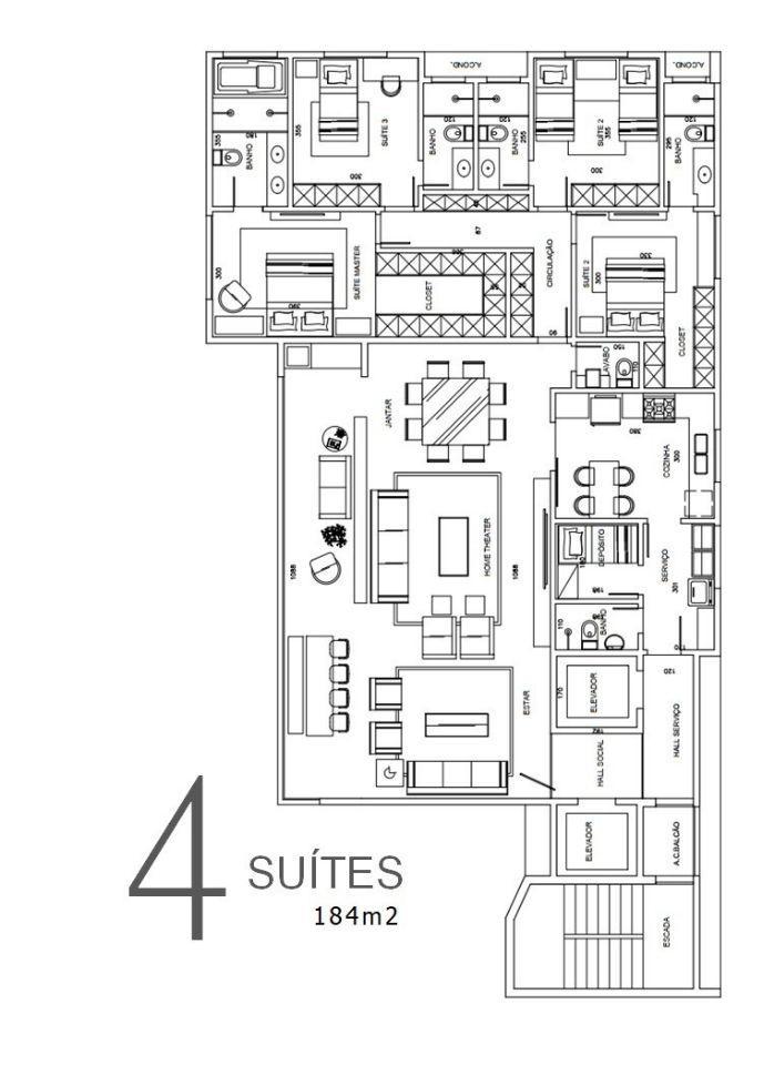 Apartamento, Santa Lúcia, 4 Quartos, 4 Vagas, 4 Suítes