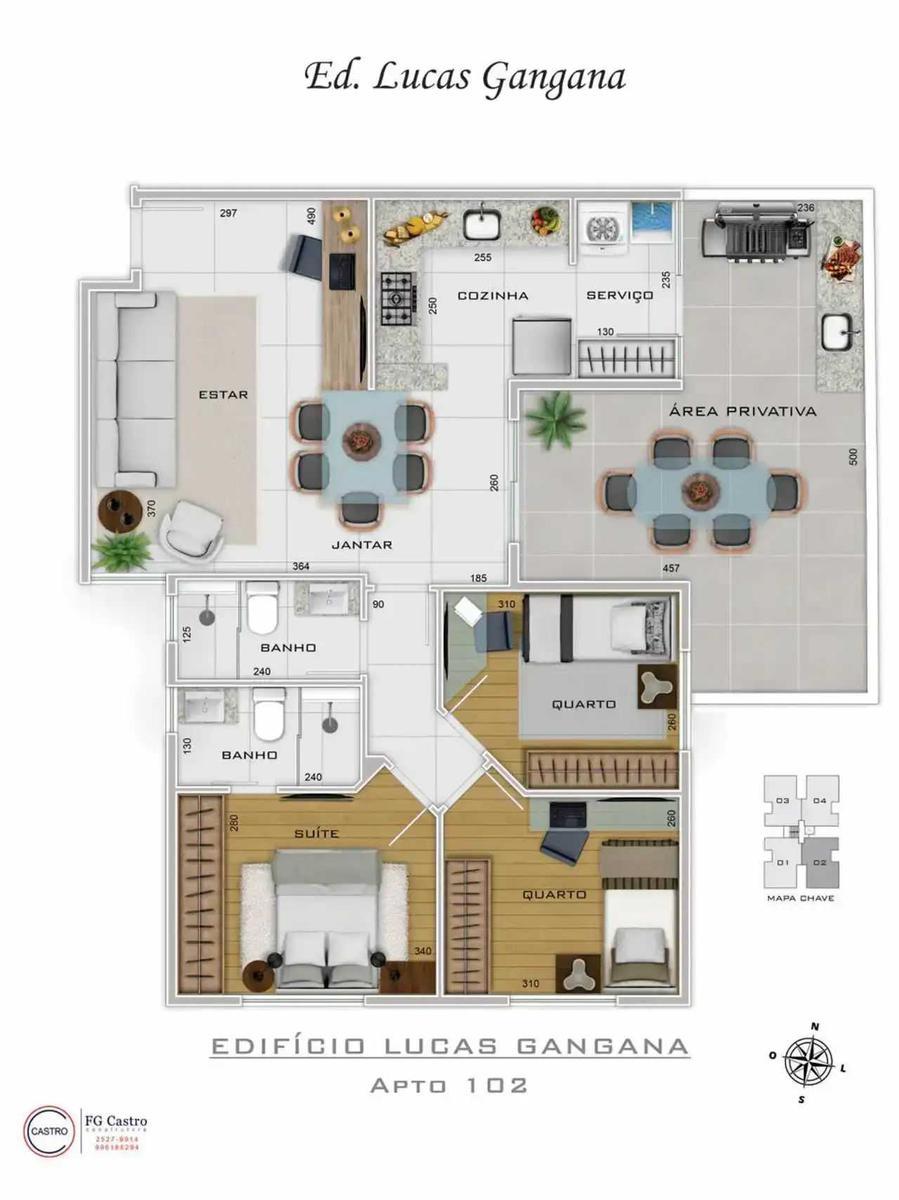 Apartamento, Cidade Nova, 3 Quartos, 2 Vagas, 1 Suíte