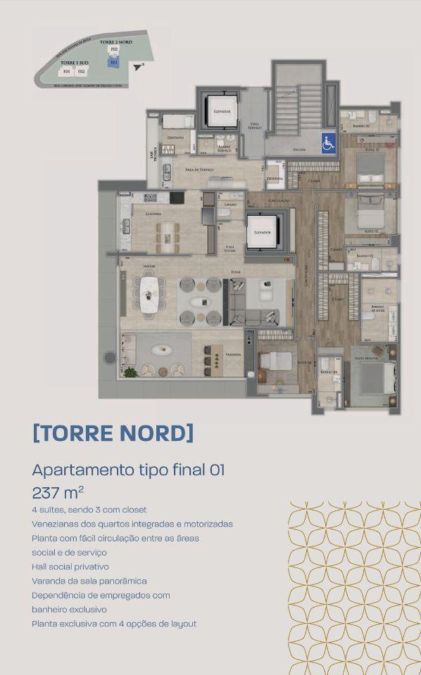 Apartamento, Vila da Serra, 4 Quartos, 4 Vagas, 4 Suítes