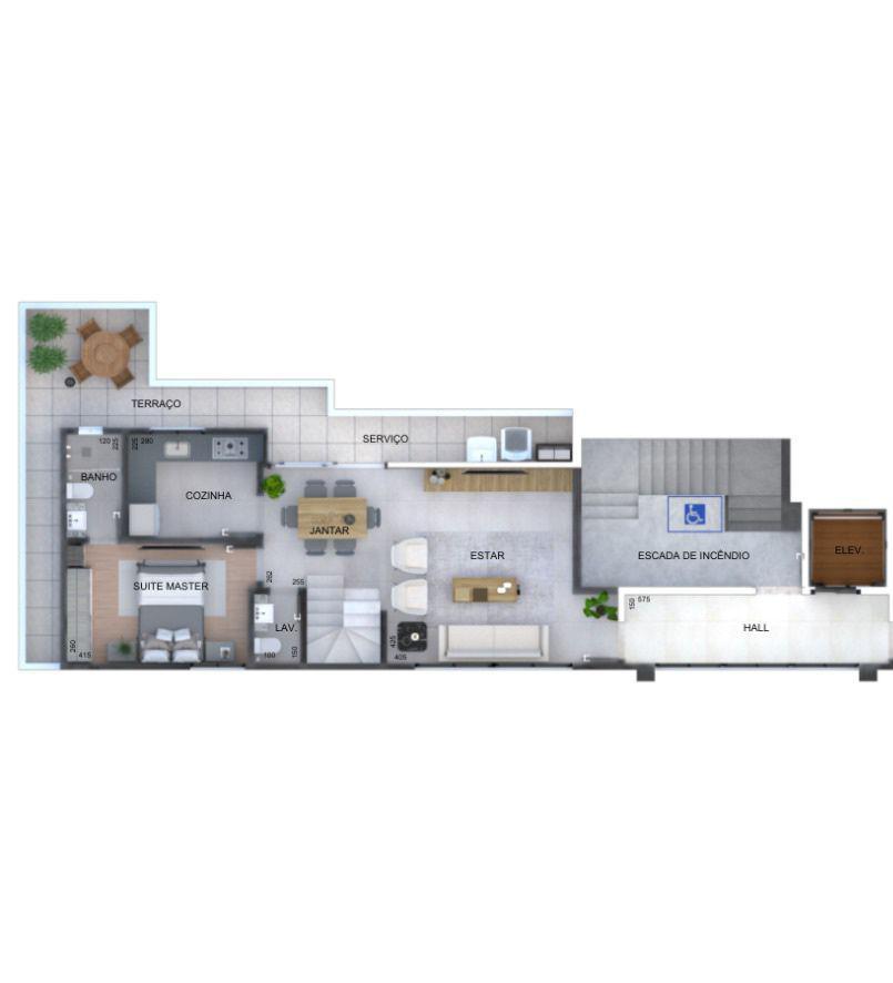 Cobertura, Jardim América, 2 Quartos, 3 Vagas, 2 Suítes