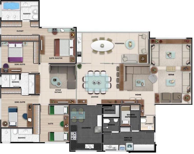 Apartamento, Vila da Serra, 4 Quartos, 4 Vagas, 2 Suítes