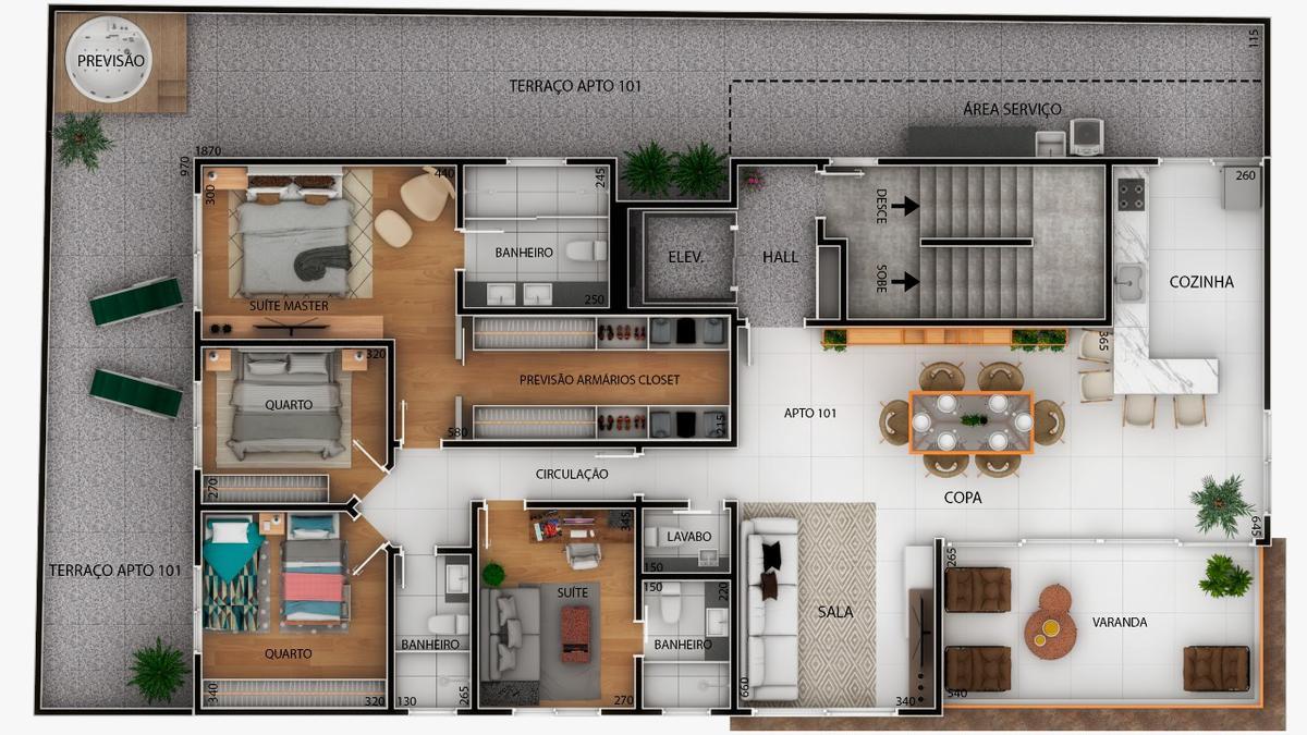 Apartamento, Santa Rosa, 4 Quartos, 4 Vagas, 2 Suítes