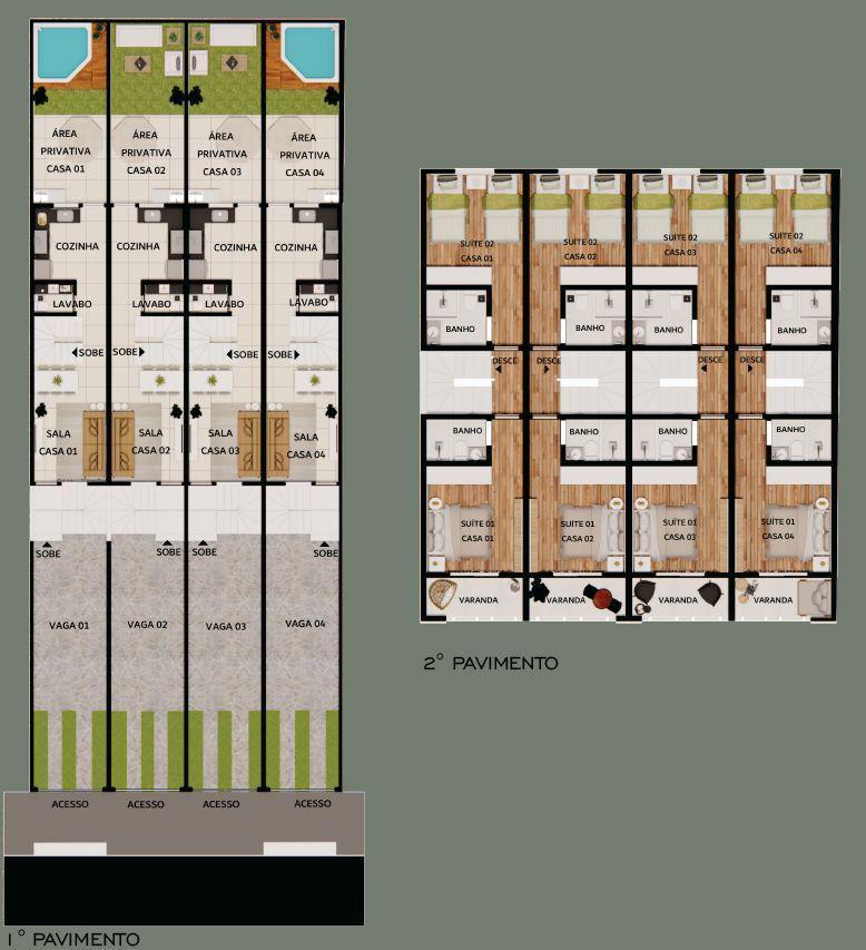 Casa, Santa Branca, 2 Quartos, 2 Vagas