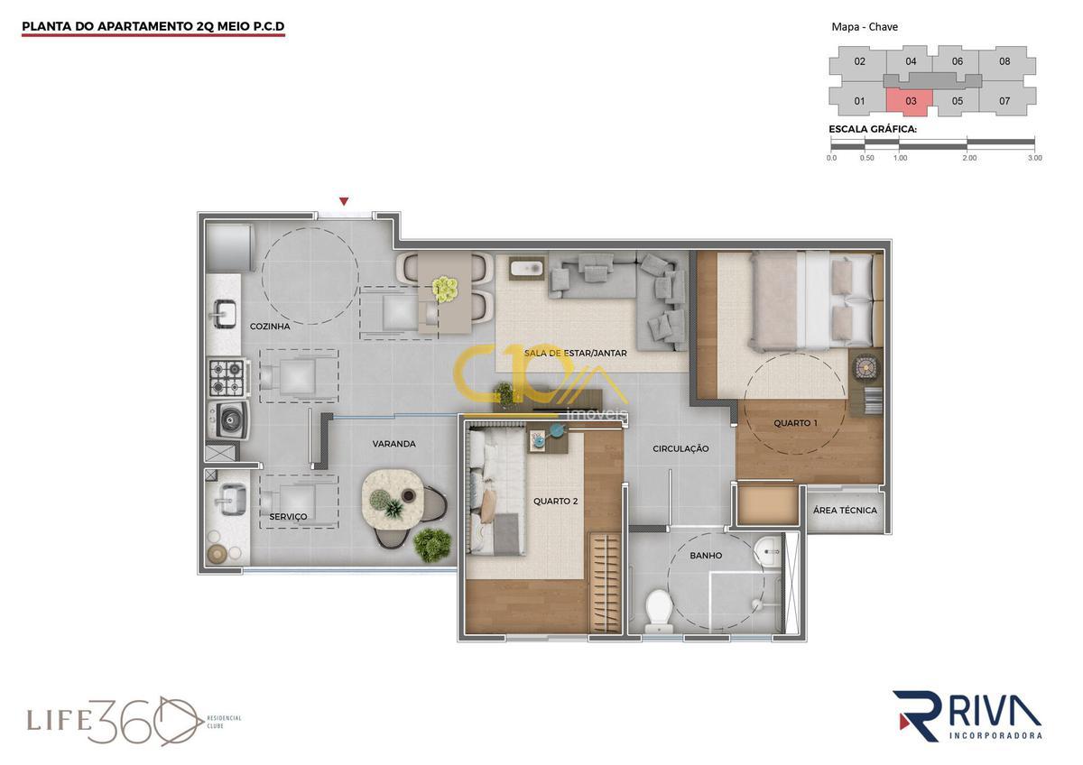 Apartamento, Palmares, 2 Quartos, 1 Vaga, 1 Suíte