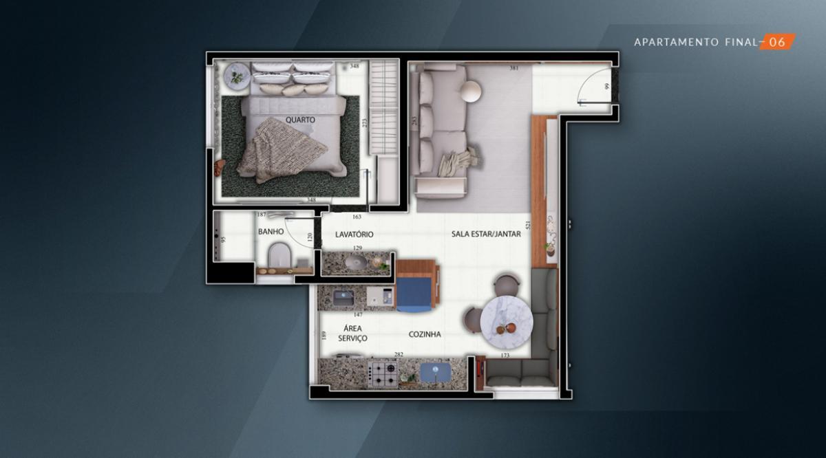 Apartamento, União, 1 Quarto, 1 Vaga
