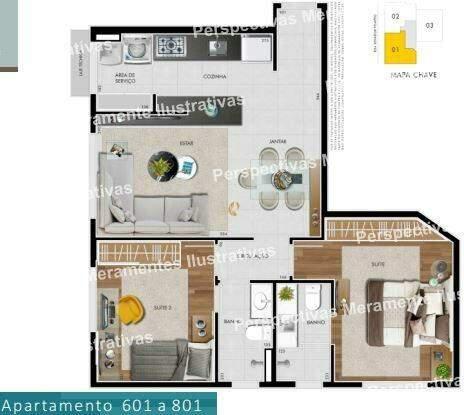 Apartamento, Serra, 2 Quartos, 2 Vagas, 2 Suítes