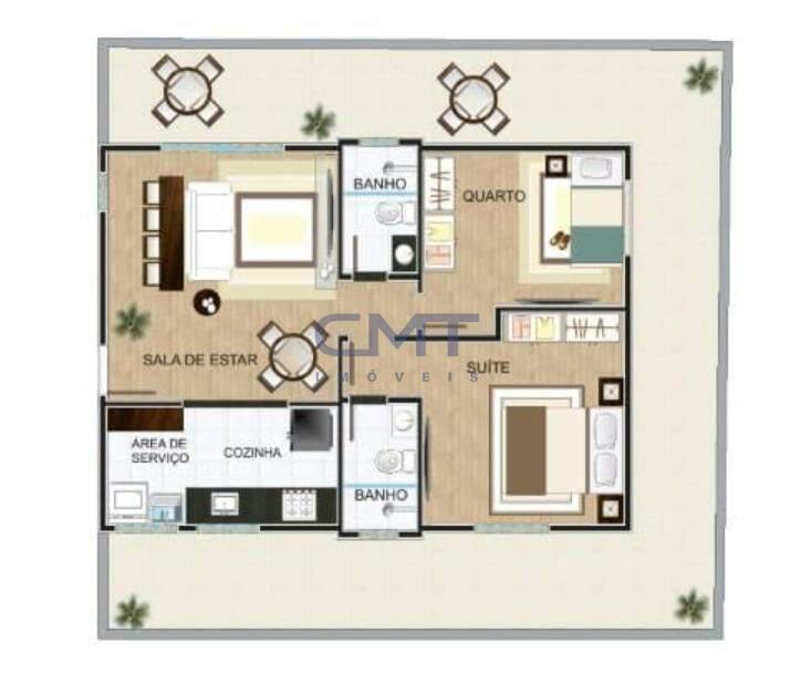 Apartamento, Serra, 2 Quartos, 1 Vaga, 1 Suíte