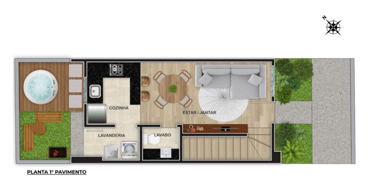 Casa, Graça, 2 Quartos, 1 Vaga