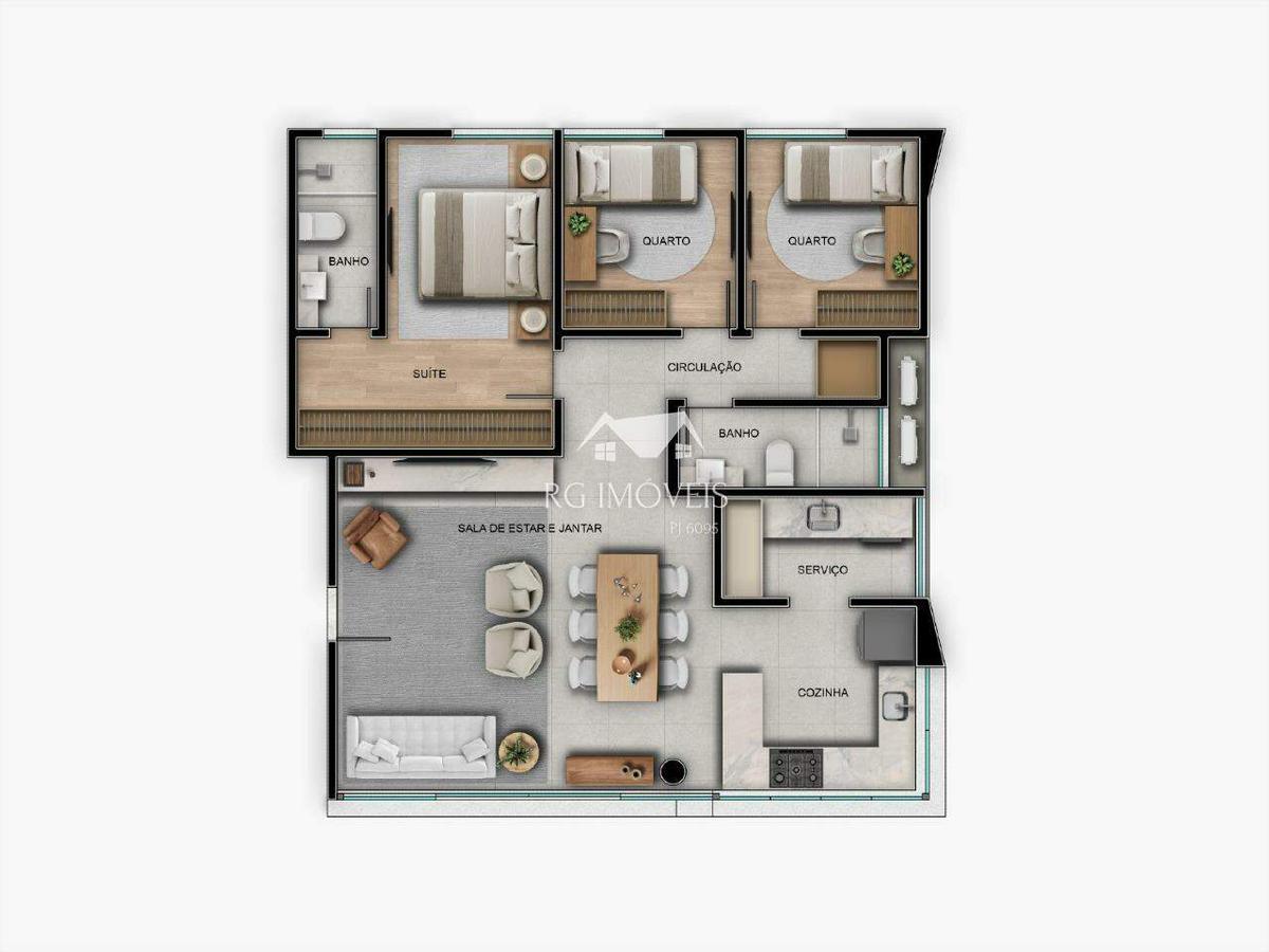 Apartamento, Barreiro, 3 Quartos, 2 Vagas, 1 Suíte