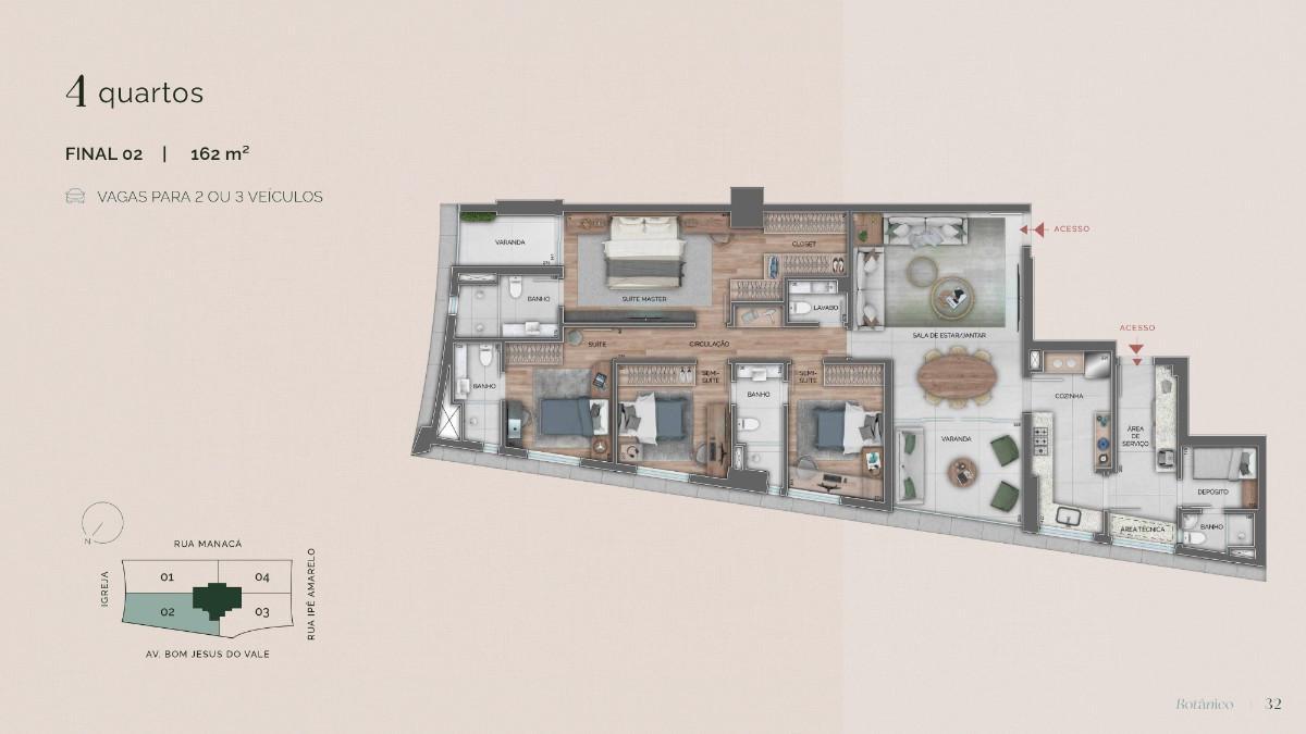 Apartamento, Vale do Sereno, 3 Quartos, 2 Vagas, 3 Suítes