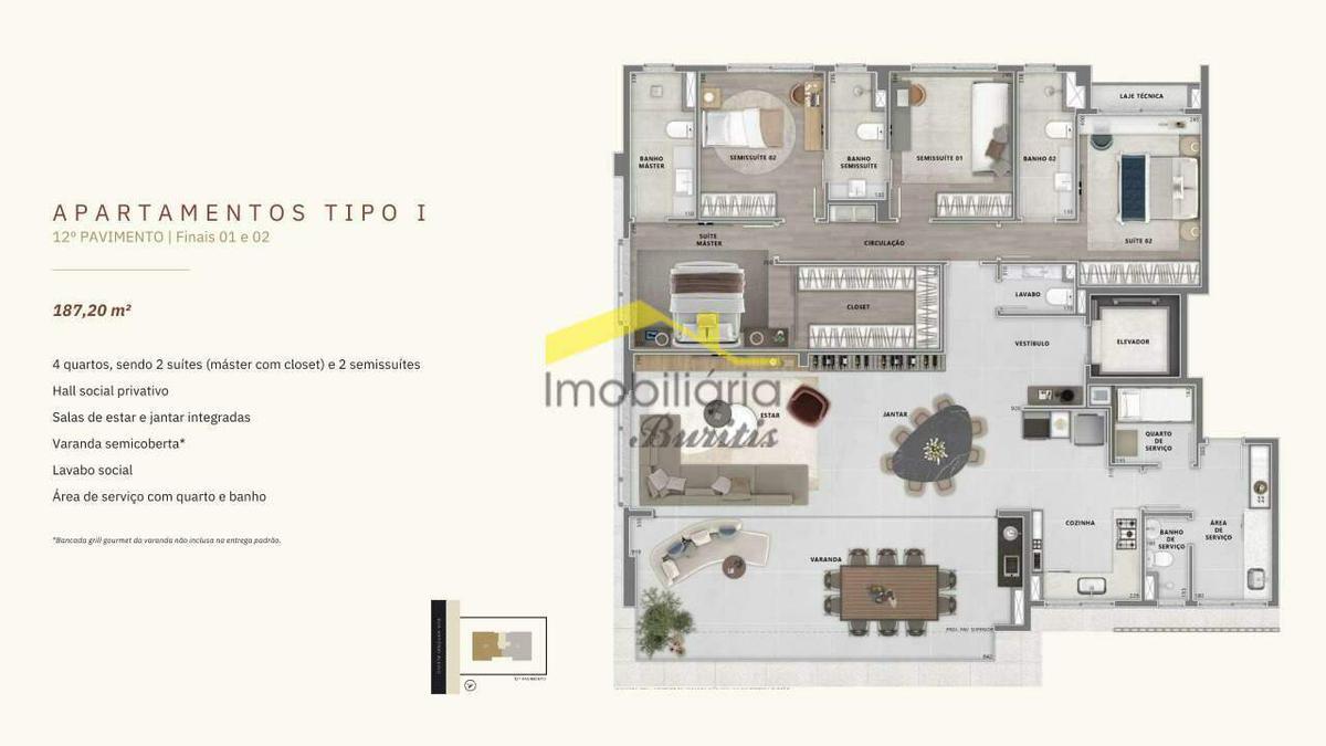 Apartamento, Lourdes, 3 Quartos, 3 Vagas, 3 Suítes