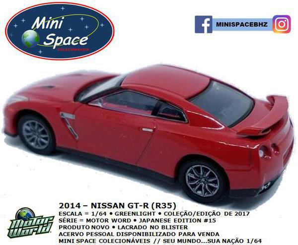 Greenlight 2014 Nissan Gt-r (r35) Cor Vermelho 1/64