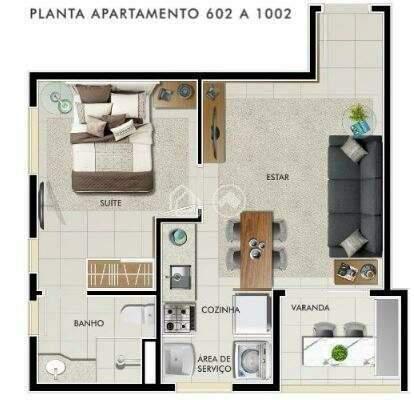 Apartamento, Barro Preto, 1 Quarto, 1 Vaga, 1 Suíte