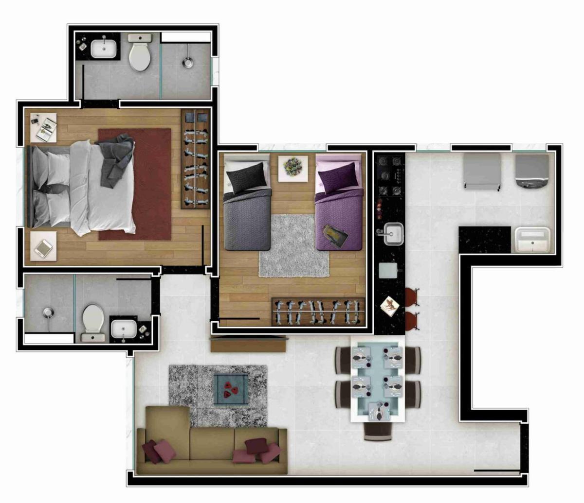 Apartamento, Alto Caiçaras, 2 Quartos, 2 Vagas, 1 Suíte