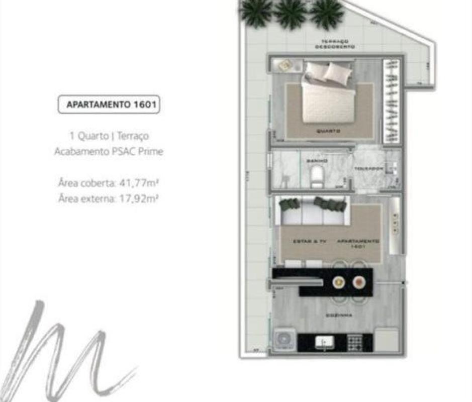 Apartamento, Lourdes, 1 Quarto, 1 Vaga, 1 Suíte