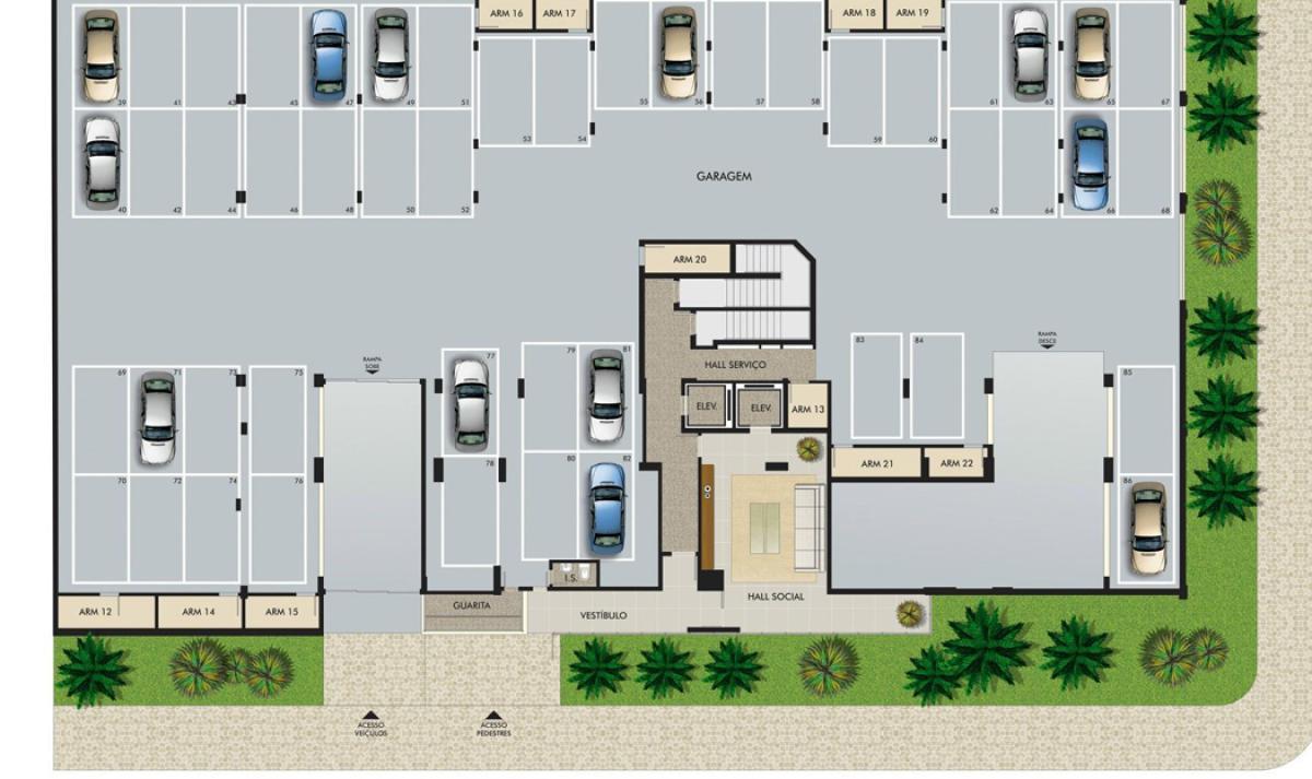 Apartamento, Carmo, 4 Quartos, 4 Vagas, 2 Suítes