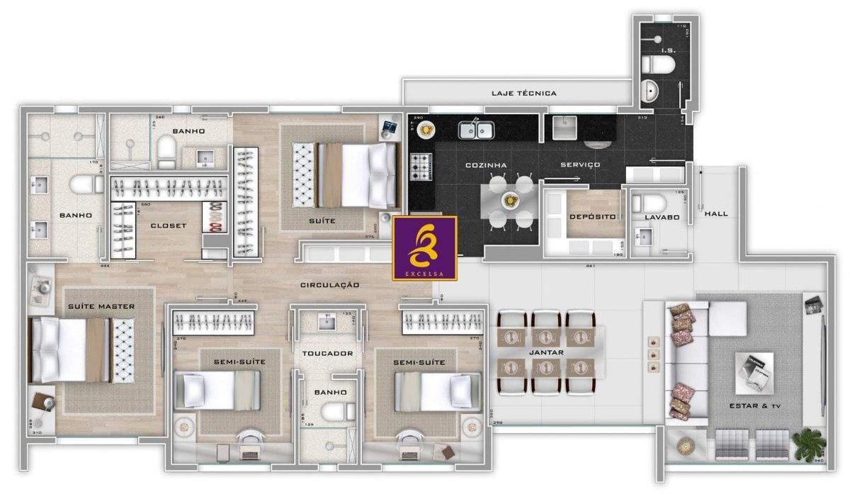 Apartamento, Cidade Nova, 4 Quartos, 3 Vagas, 2 Suítes