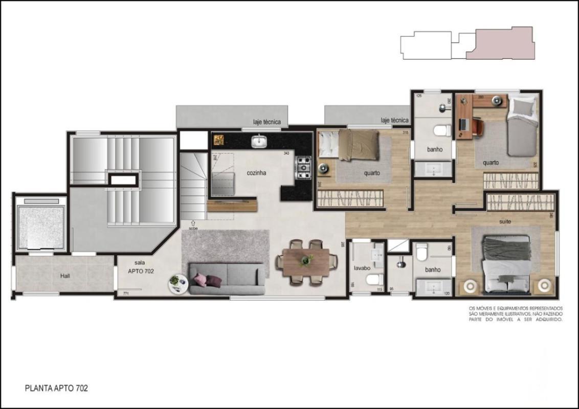 Apartamento, Calafate, 3 Quartos, 3 Vagas, 1 Suíte