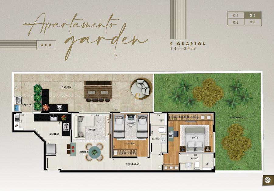 Apartamento, Lourdes, 2 Quartos, 2 Vagas, 1 Suíte