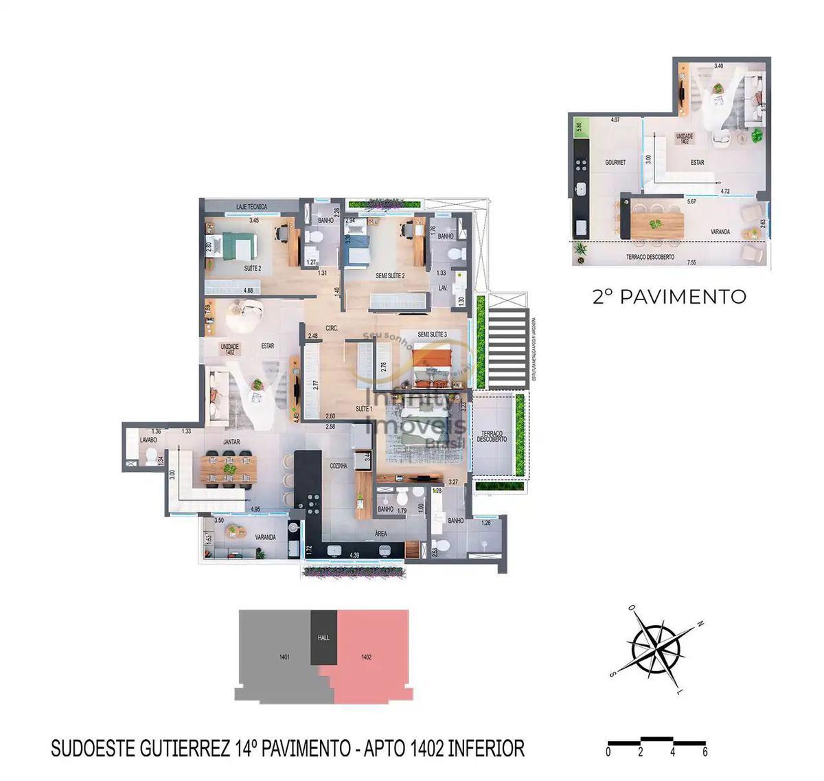 Apartamento, Gutierrez, 3 Quartos