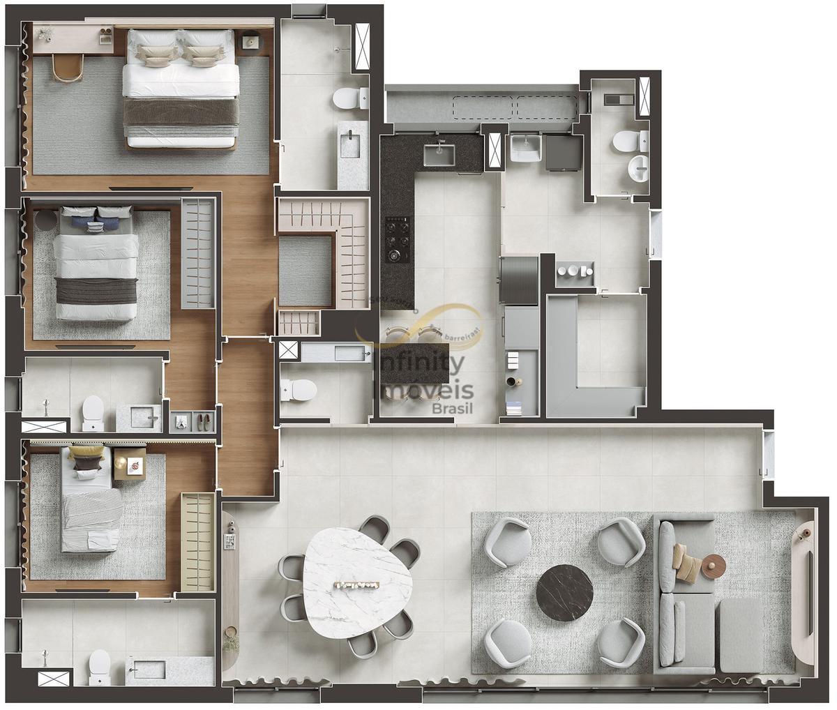 Apartamento, Santo Agostinho, 4 Quartos