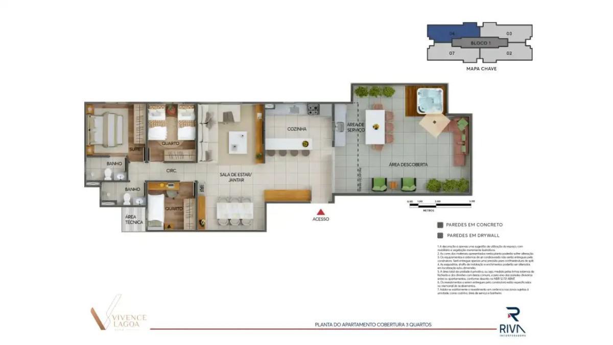 Cobertura, Santa Amélia, 3 Quartos, 2 Vagas, 1 Suíte