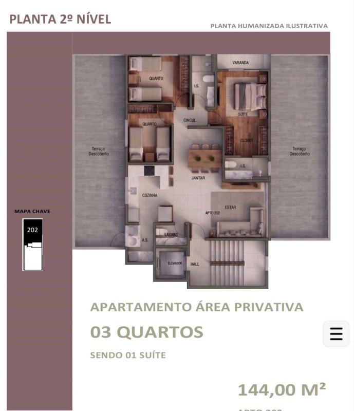 Apartamento, Castelo, 3 Quartos, 2 Vagas, 1 Suíte
