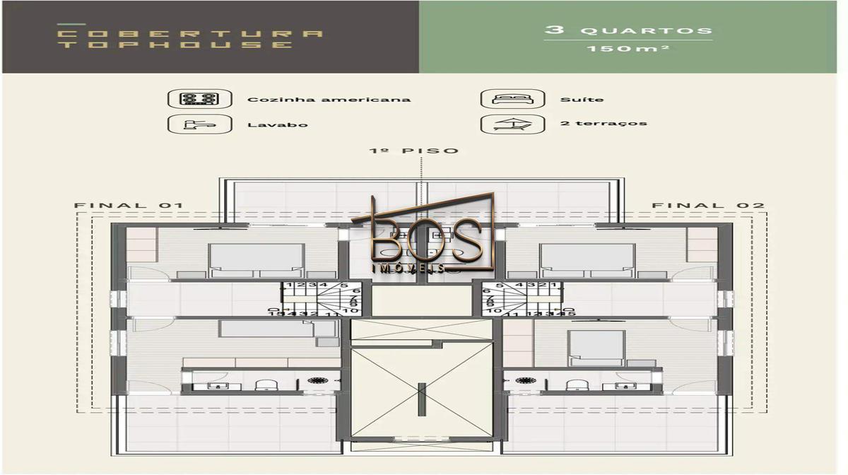 Cobertura, Carmo, 3 Quartos, 3 Vagas, 2 Suítes