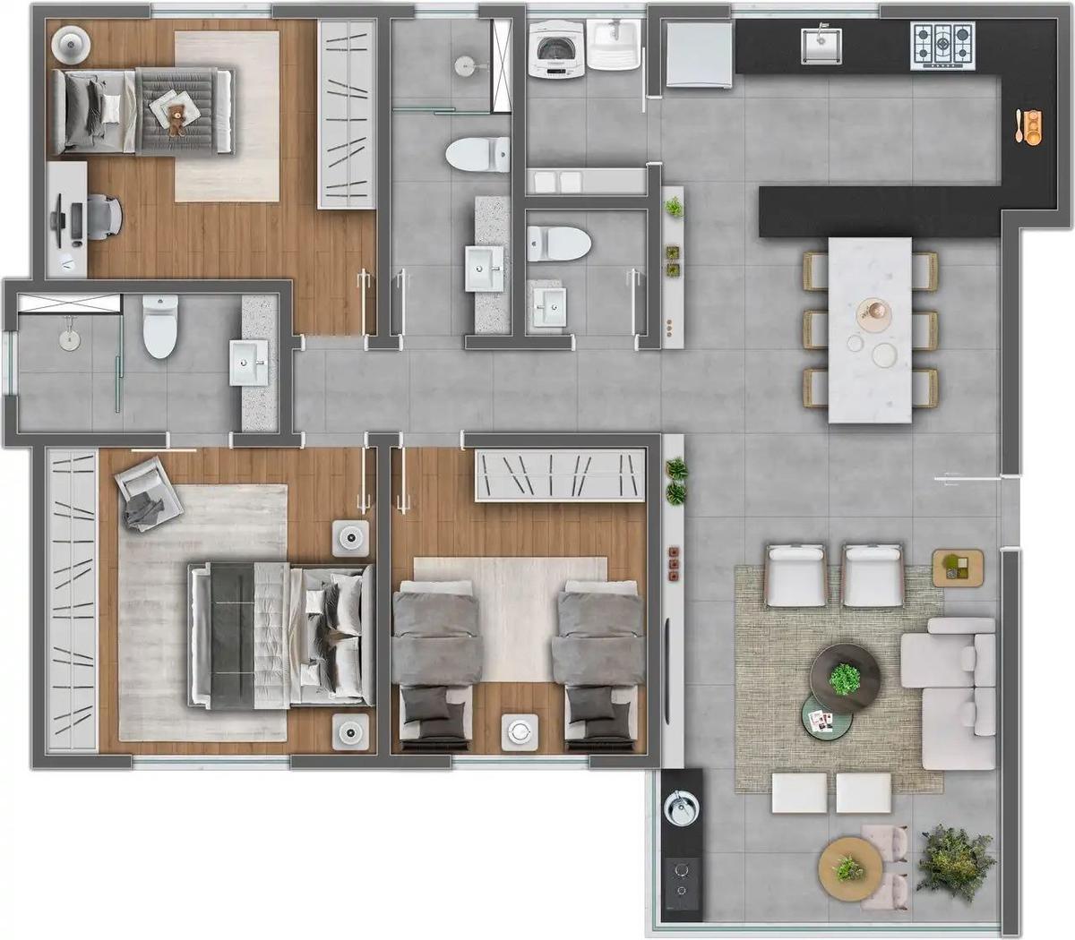 Apartamento, Buritis, 3 Quartos, 2 Vagas, 1 Suíte