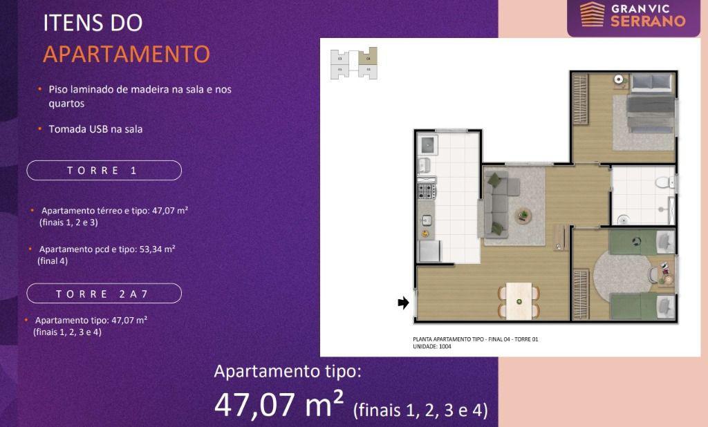 Apartamento, Borba Gato, 2 Quartos, 1 Vaga