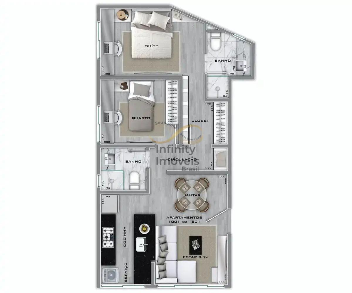 Apartamento, Lourdes, 3 Quartos