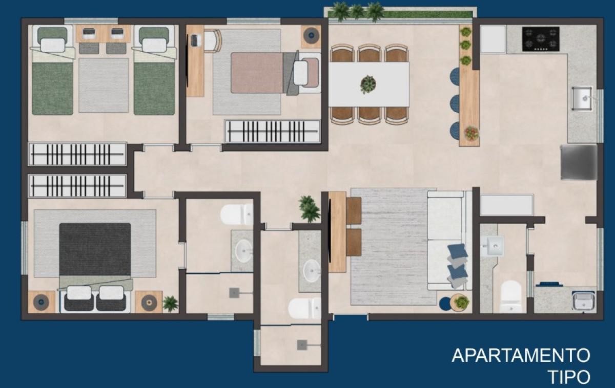 Apartamento, Barreiro, 3 Quartos, 3 Vagas, 1 Suíte