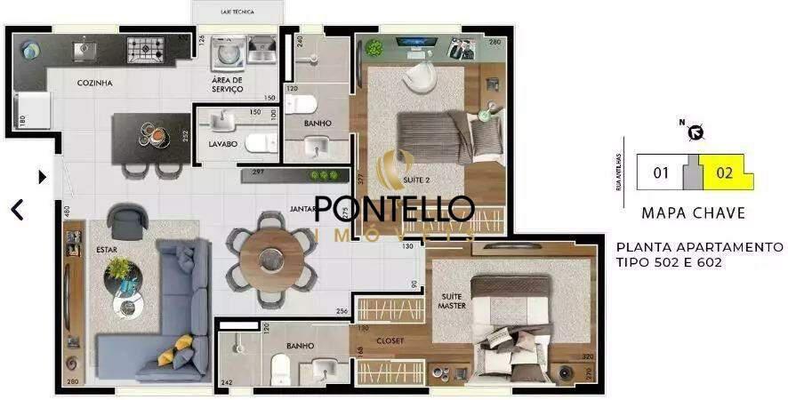Apartamento, Sion, 2 Quartos, 1 Vaga, 2 Suítes