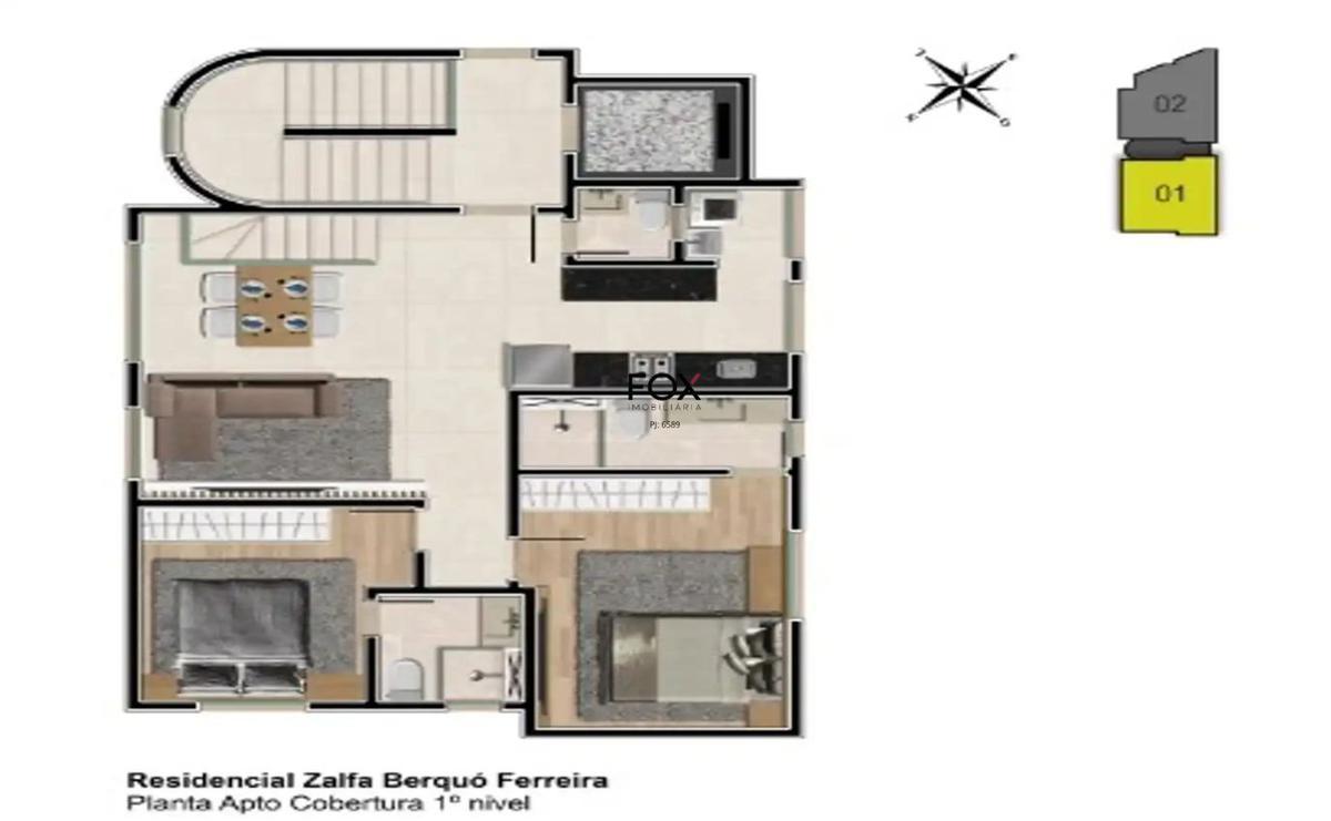 Apartamento, Vila Paris, 3 Quartos, 2 Vagas, 1 Suíte