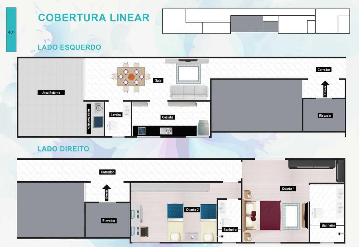 Cobertura, Alto Barroca, 2 Quartos, 1 Vaga, 2 Suítes