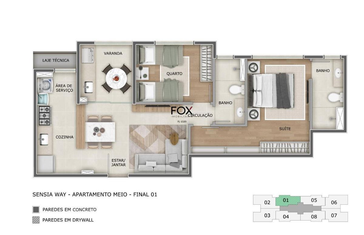 Apartamento, Estoril, 2 Quartos, 1 Vaga, 1 Suíte